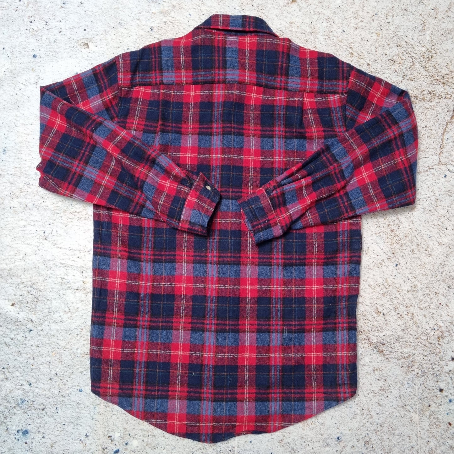 Pendleton Shirt Mens Checkered Wool Long Sleeve Flannel Button Up - Red Size S