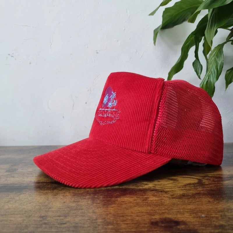 Vintage American Baseball Hat Snapback cap one size adjustable red