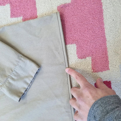 Vintage Dickies Boxy Fit Cropped Shirt Long Sleeve XXL plain Beige Button Up Skater Y2K Surf