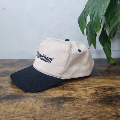 Vintage American Baseball Hat Snapback cap one size adjustable Hydro Chem cream black