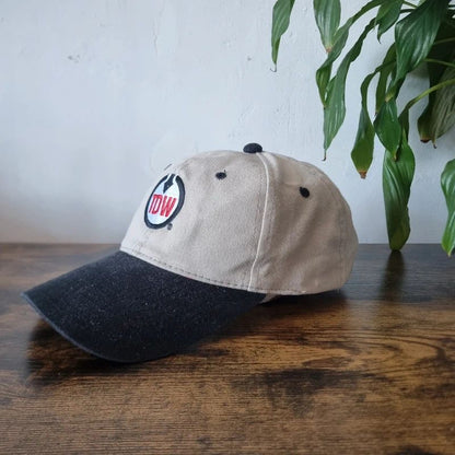 Vintage American baseball Hat Snapback cap one size adjustable beige black tdw