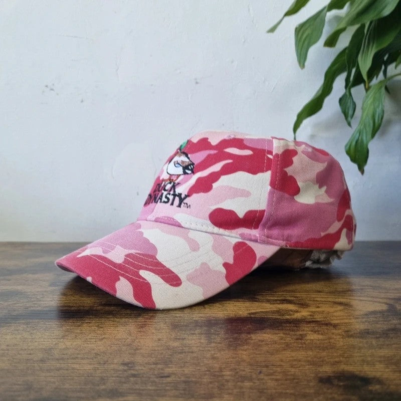 Vintage American Baseball Hat Snapback cap one size adjustable pink camo duck dynasty