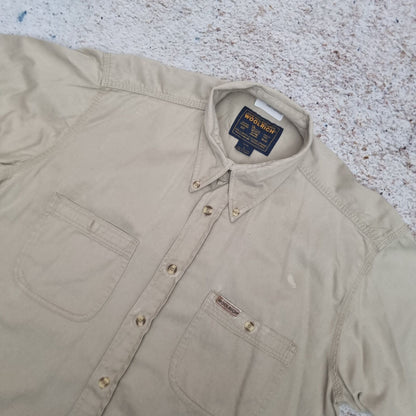 Woolrich OXFORD SHIRT WORK WEAR MENS SOLID - Brown - Size L