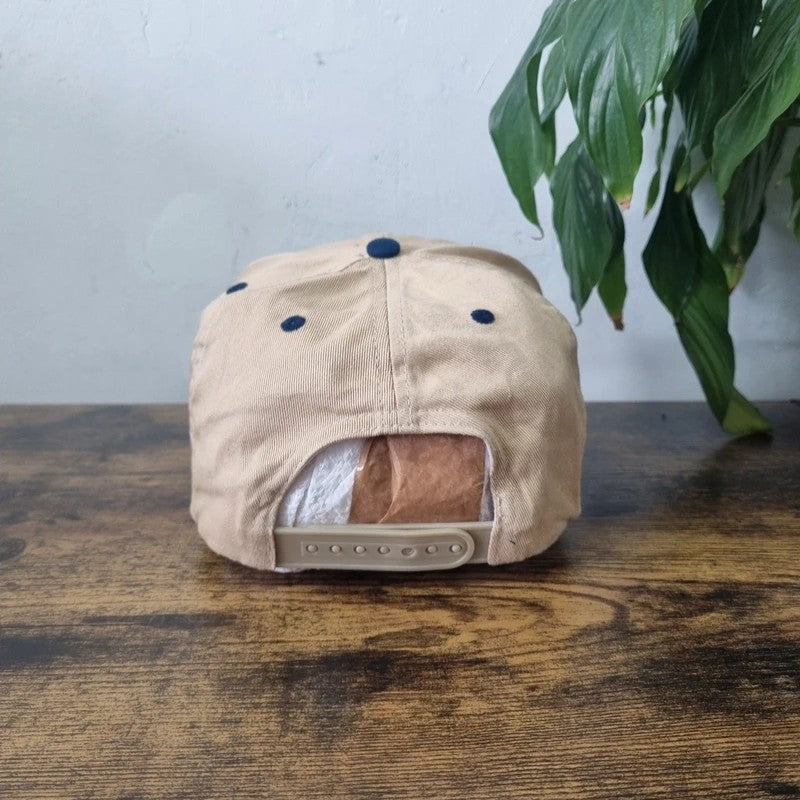 Vintage American Baseball Hat Snapback cap one size adjustable beige blue we be jammin bahams