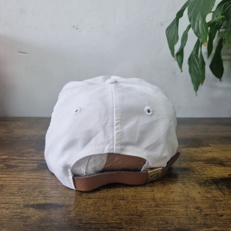 Vintage American Trucker Hat Snapback cap one size white irwin research