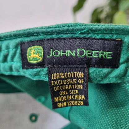 Vintage John Deere Baseball Hat Strapback cap one size adjustable green