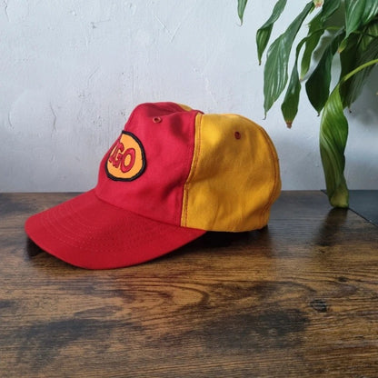 Vintage American Baseball Hat Snapback cap one size adjustable red yellow IGO