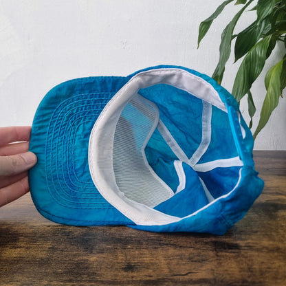 Vintage American Trucker Hat Snapback cap one size adjustable blue aztec sun