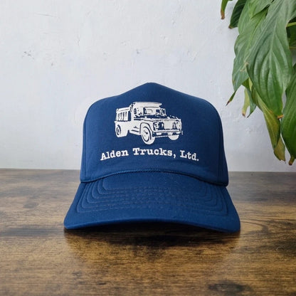 Vintage American Trucker Hat Snapback cap one size adjustable navy alden trucks