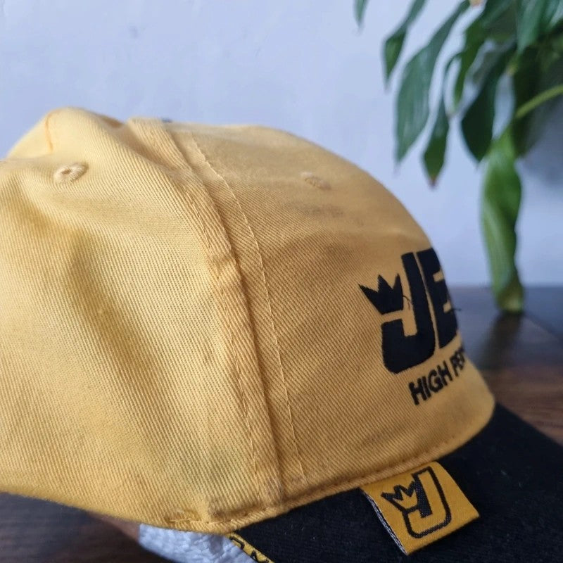 Vintage American Baseball Hat Snapback cap one size adjustable jegs black yellow