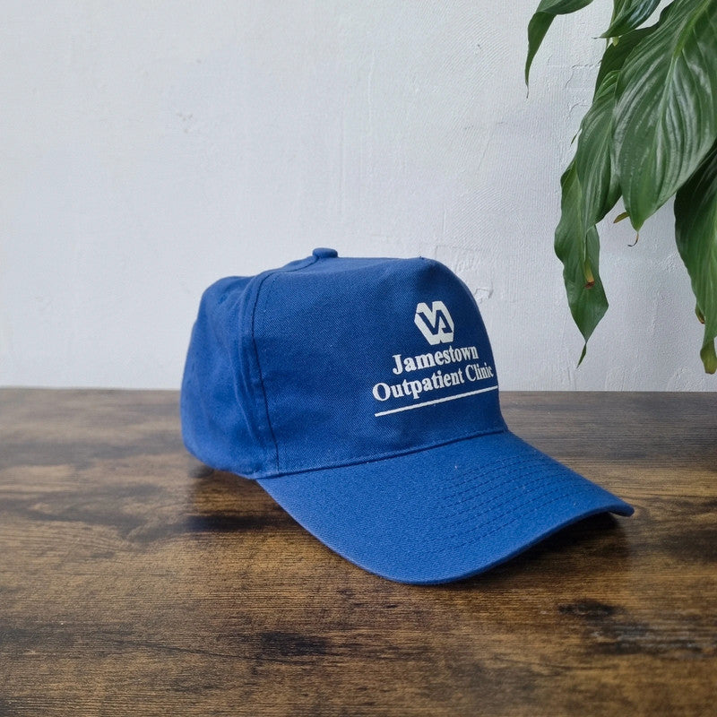 Vintage Trucker Hat snapack cap Jamestown clinic blue cotton one size adjustable 90s