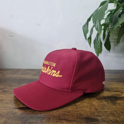 Vintage American Baseball Hat Snapback cap one size adjustable burgundy Redskins nfl