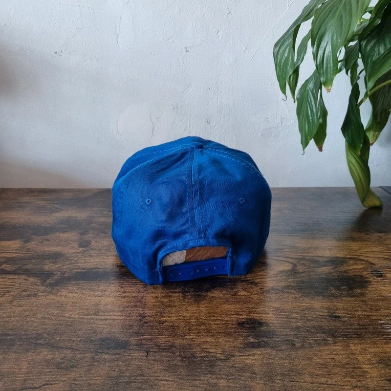 Vintage American Trucker Hat Snapback cap one size adjustable blue tension brothers