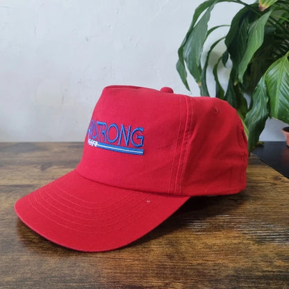 Vintage American Trucker Hat Snapback cap one size adjustable Armstrong Air red