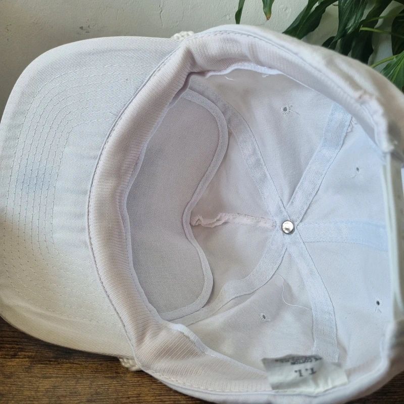 Vintage American Trucker Hat Snapback cap one size adjustable Ridgefield bank white
