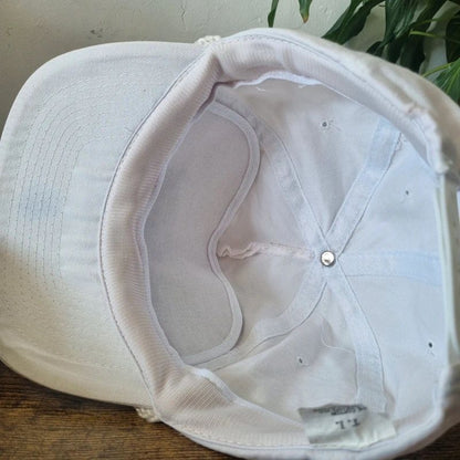 Vintage American Trucker Hat Snapback cap one size adjustable Ridgefield bank white