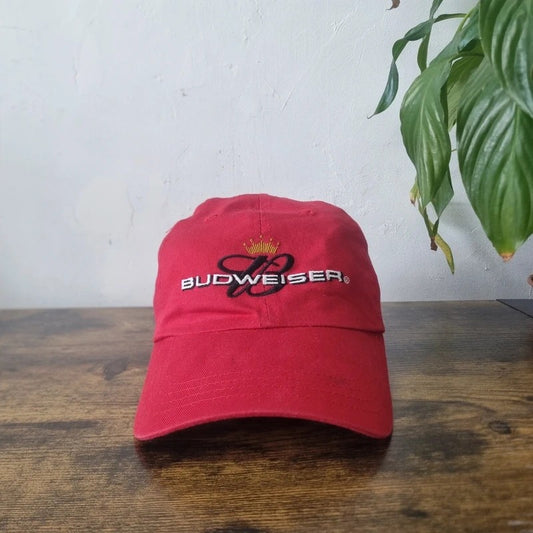 Vintage Budweiser baseball Hat Snapback cap one size adjustable red