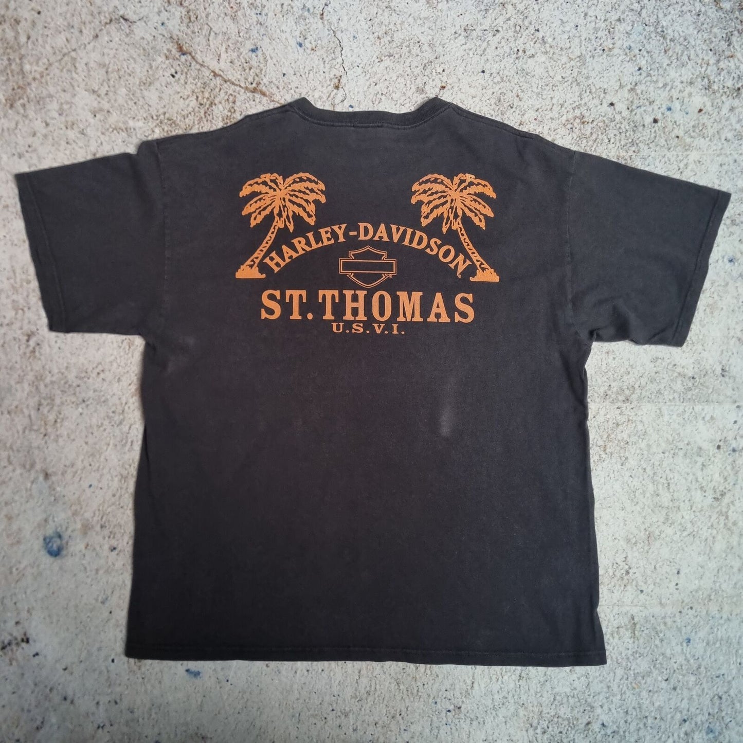 Harley Davidson Biker T-Shirt Short Sleeve St-Thomas  - Black - Size XL