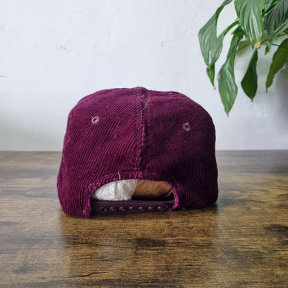 Vintage American Trucker Hat Snapback cap one size burgundy breckenridge