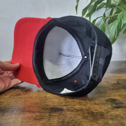 Vintage American Trucker Hat Snapback cap one size adjustable black red paragon electric