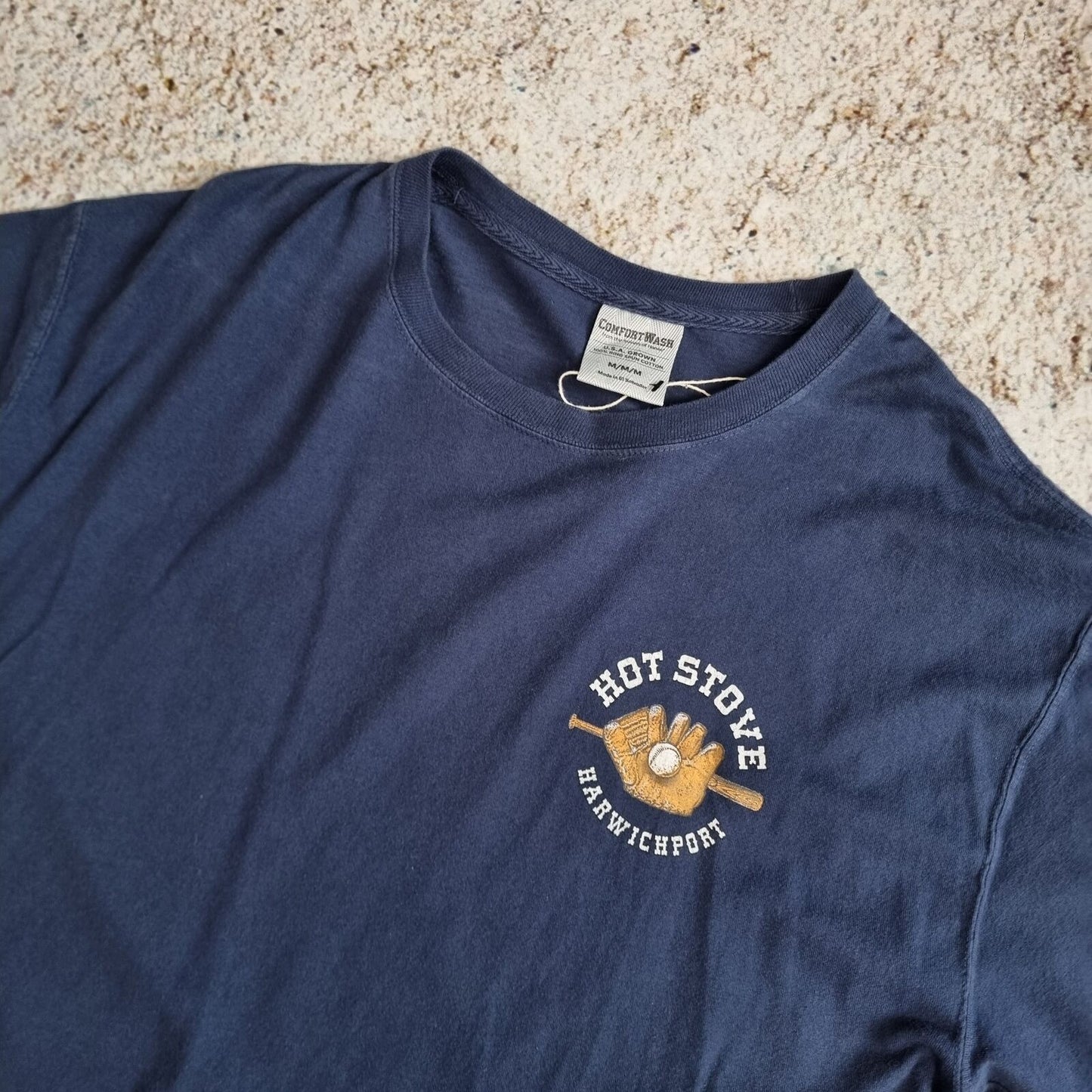 Comfort wash BASEBALL T SHIRT HOT STOVE SALOON Y2K 00'S - Blue - Size M