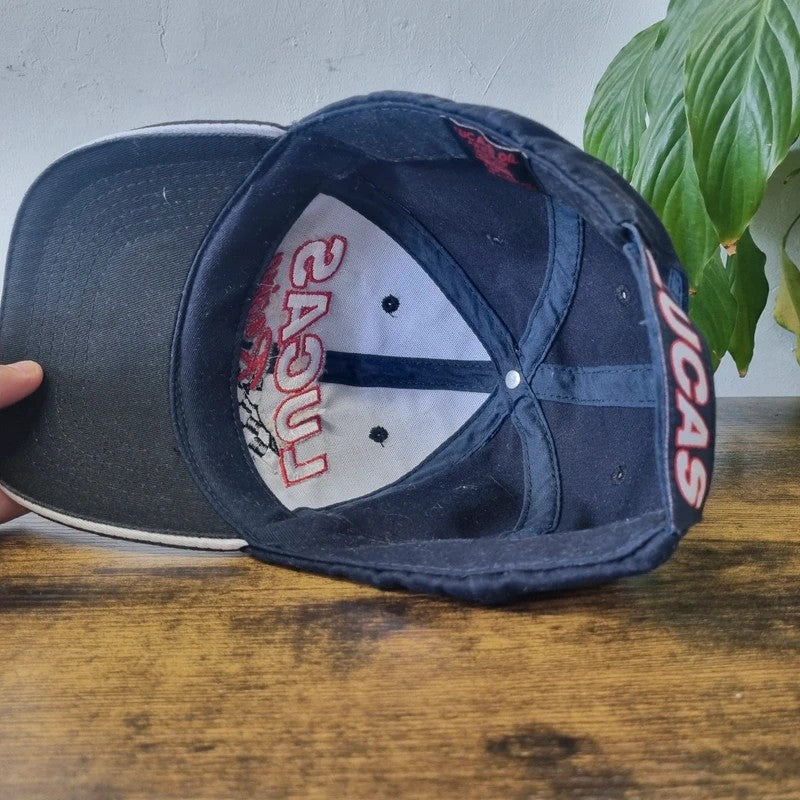Vintage American Baseball Hat Snapback cap one size adjustable black Lucy's Oil racing