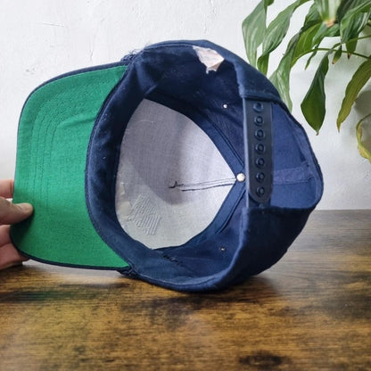 Vintage American Trucker Hat Snapback cap one size adjustable navy trustmark
