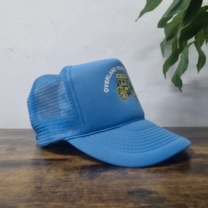 Vintage American Trucker Hat Snapback cap one size blue kansas overland park