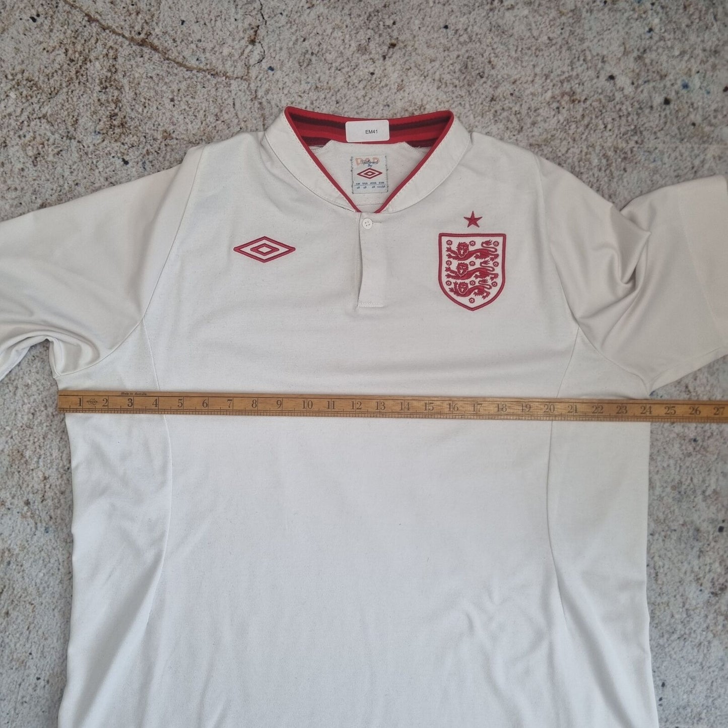 Umbro ENGLAND JERSEY FOOTBALL SHIRT 2012 SIZE 48 - White - Size XL