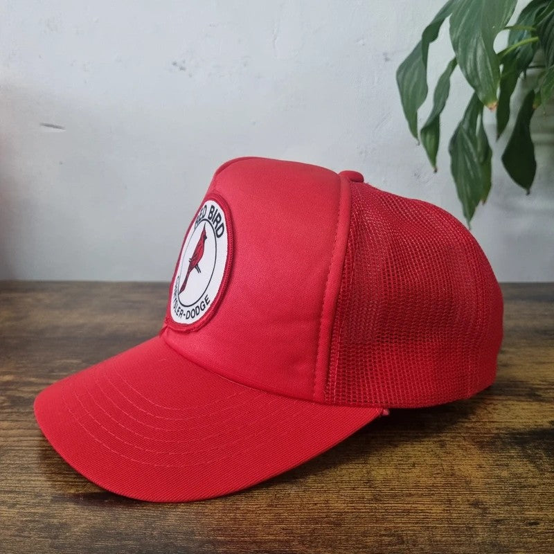 Vintage American Trucker Hat Snapback cap one size red Bird Chrysler dodge dealer