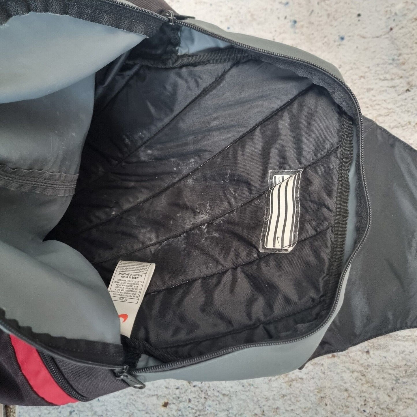 2000s Nike Backpack Rare Y2K Youth Size / Kids Black Grey