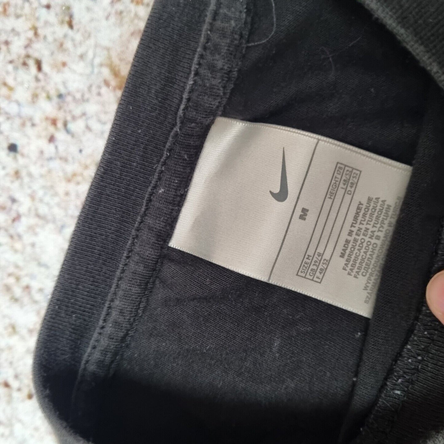 Nike T-Shirt Mens Y2K Vintage Spellout Big Swoosh Graphic Tee, Black, M