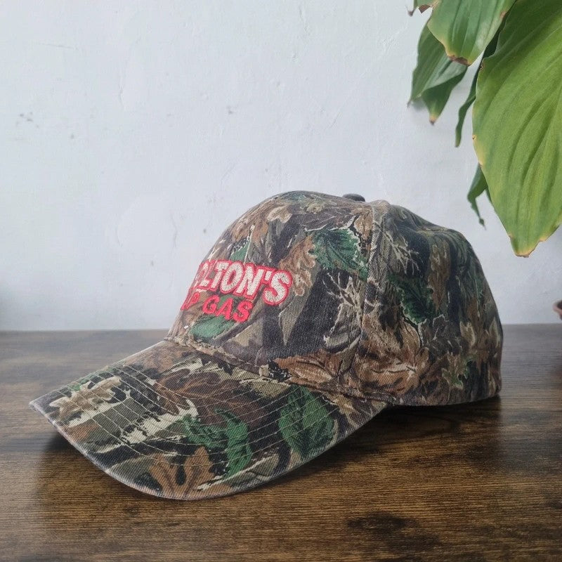 Vintage American Baseball Hat Snapback cap one size adjustable green realtree camo holton LP Gas