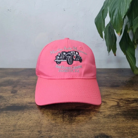 Vintage American Baseball Hat Snapback cap one size adjustable pink Martin auto museum festival