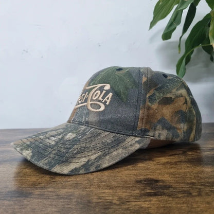 Vintage American Baseball Hat Snapback cap one size adjustable realtree camo Pesi Cola