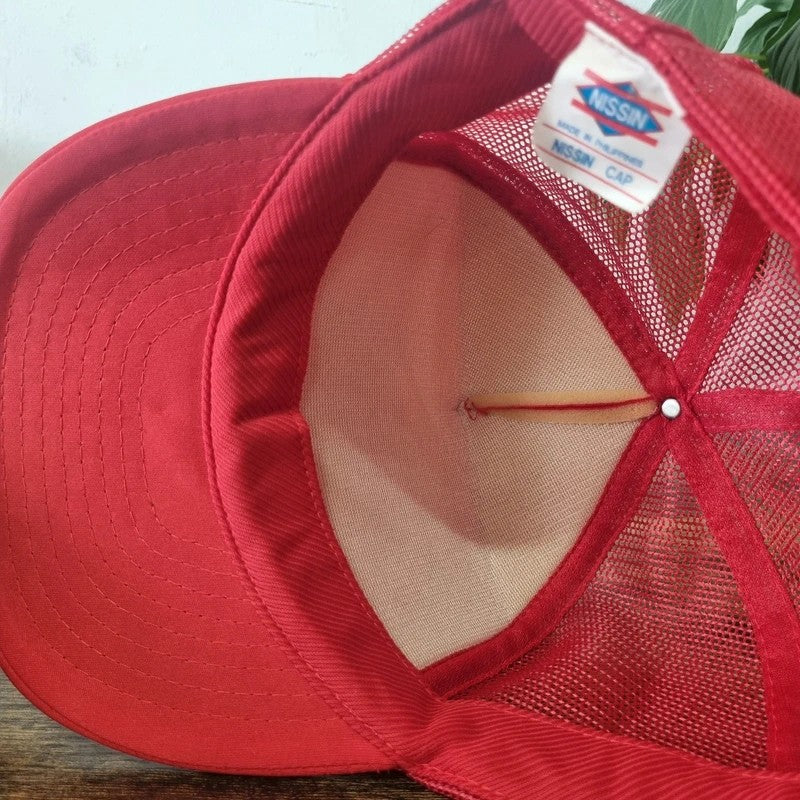 Vintage American Trucker Hat Snapback cap one size red Tennesse Trucking