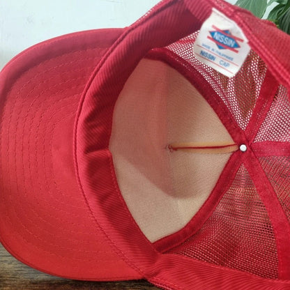 Vintage American Trucker Hat Snapback cap one size red Tennesse Trucking
