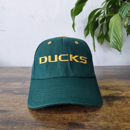Vintage American Baseball Hat Snapback cap one size adjustable Ducks Green