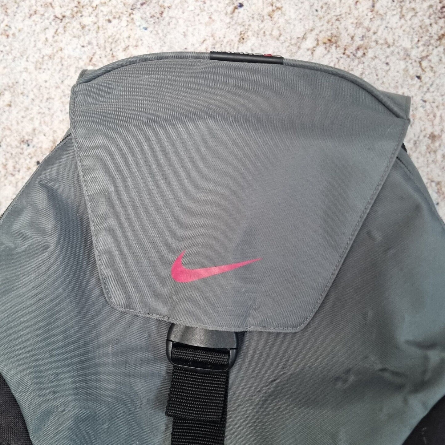 2000s Nike Backpack Rare Y2K Youth Size / Kids Black Grey