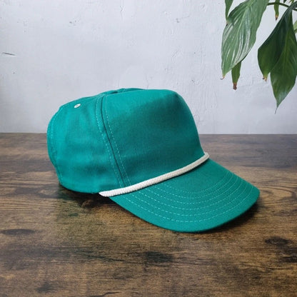 Vintage American Trucker Hat Snapback cap one size adjustable green
