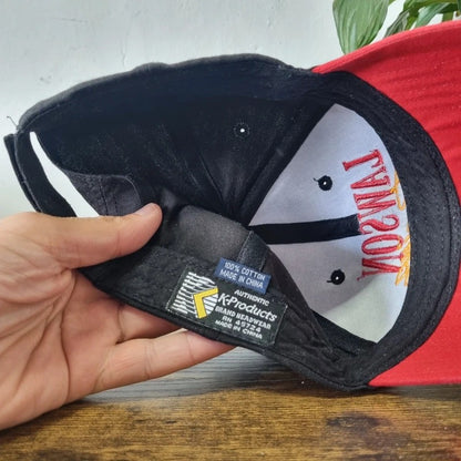 Vintage American Baseball Hat Snapback cap one size adjustable black red lawson racing