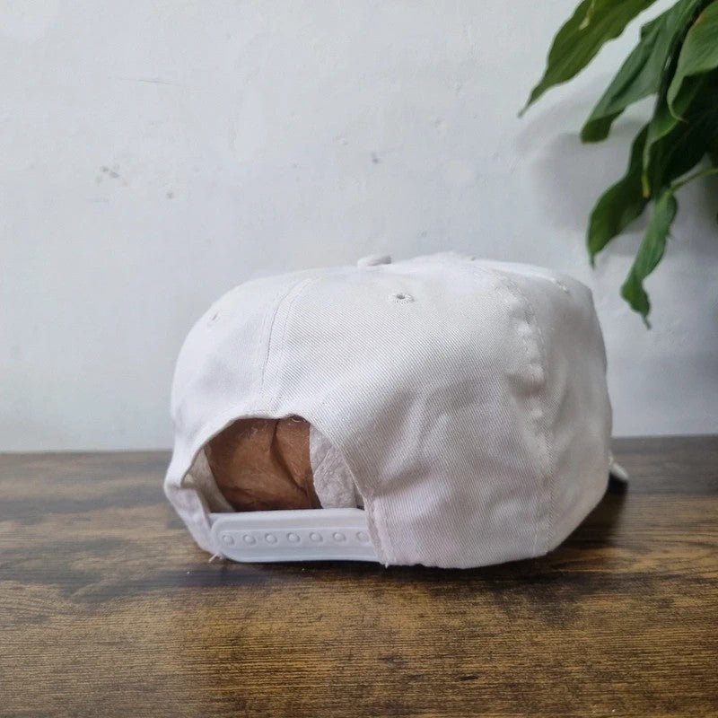 Vintage American Trucker Hat Snapback cap one size adjustable white Frank's Auto Glass