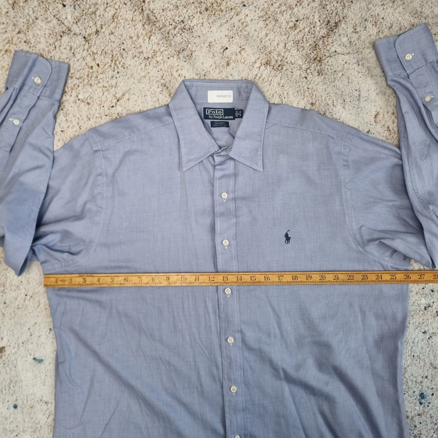 Polo Ralph Lauren SHIRT ANDREW 100% COTTON  - Blue - Size 17