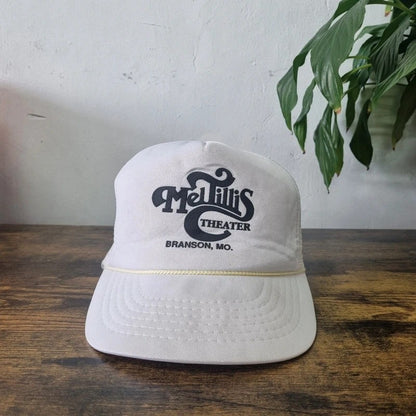 Vintage American Trucker Hat Snapback cap one size adjustable white Mel Tillis Theater
