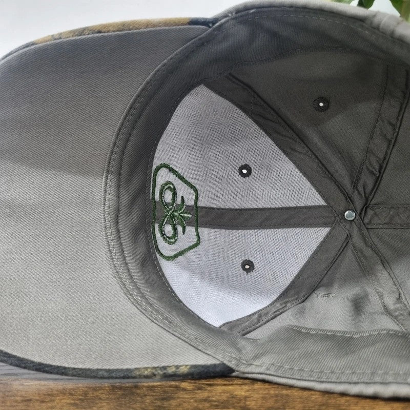 Vintage American Baseball Hat Snapback cap one size adjustable grey realtree pioneer seeds