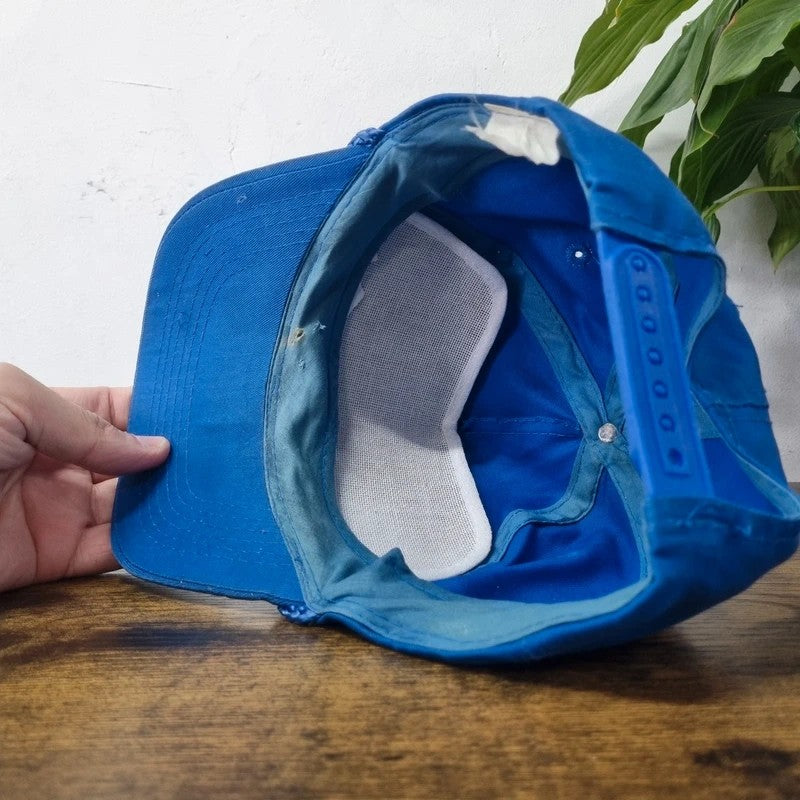 Vintage American Baseball Hat Snapback cap one size adjustable blue delta products