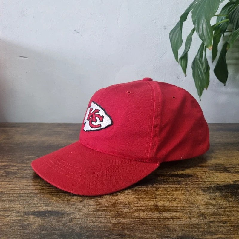 Vintage American Baseball Hat Snapback cap one size red Kansas City Chiefs