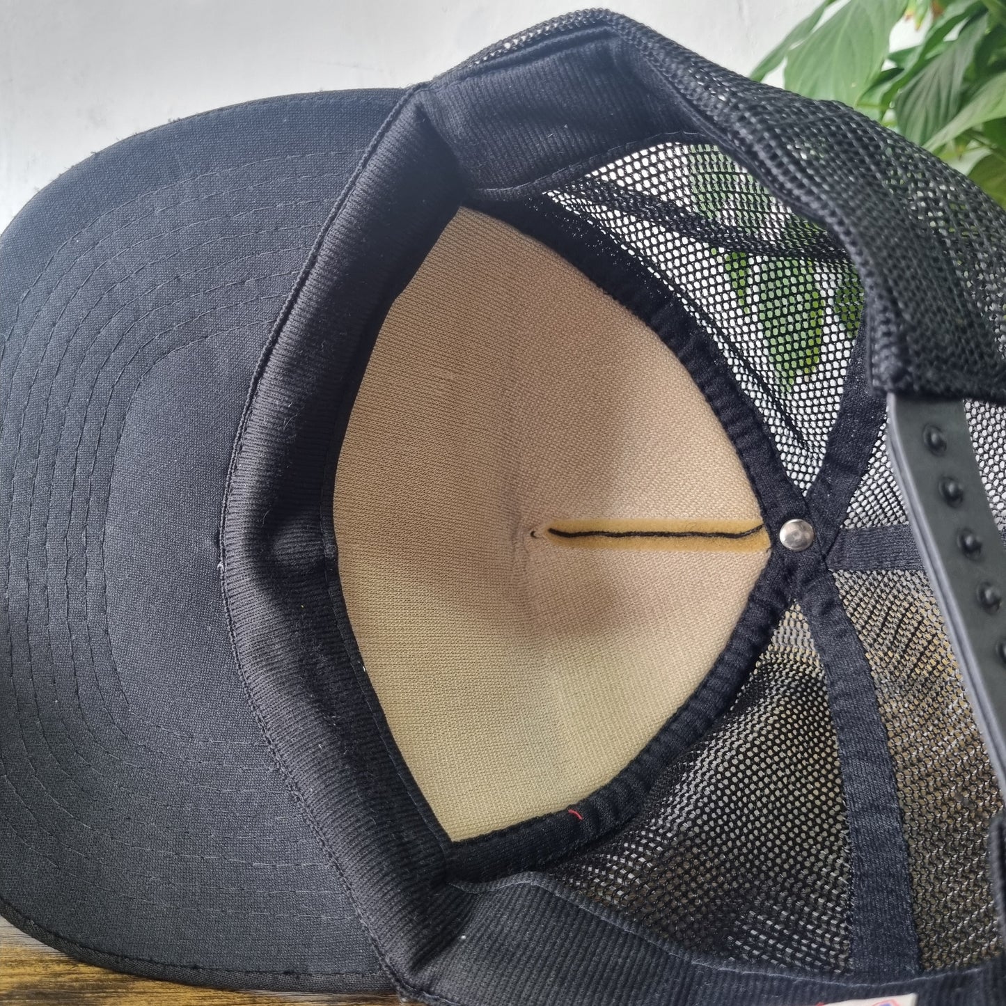 Vintage American Trucker Hat Snapback cap one size adjustable black