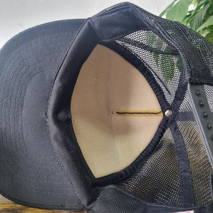Vintage American Trucker Hat Snapback cap one size adjustable black