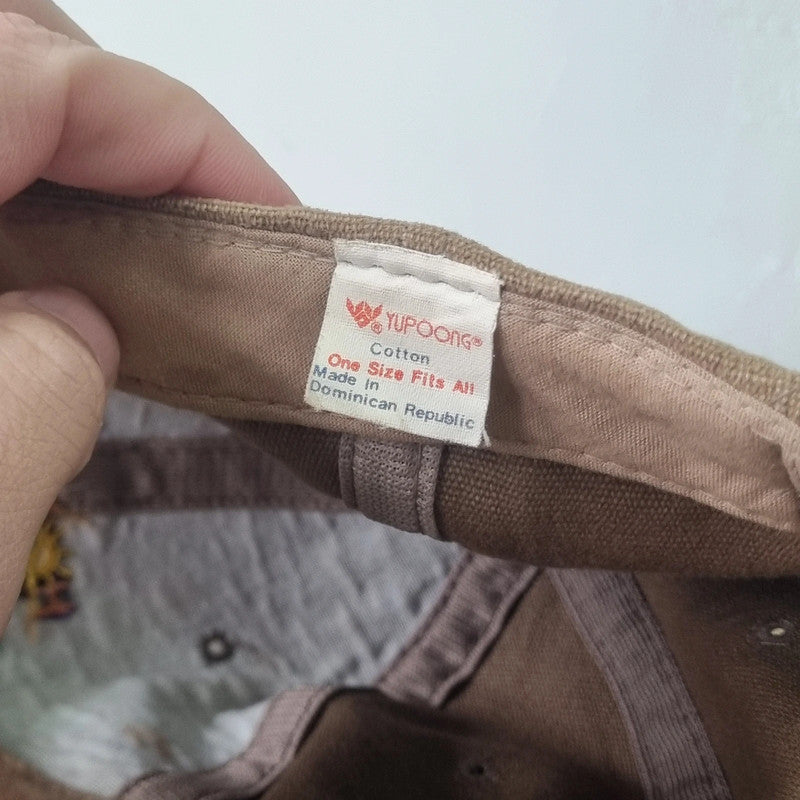 Vintage American baseball Hat Snapback cap one size adjustable brown hood to coast